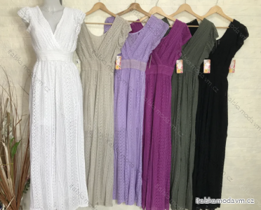 Šaty letní boho krajkové bez rukávu dámské (S/M ONE SIZE) ITALSKÁ MÓDA IMPGM2323682