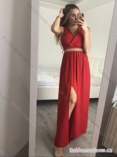 Šaty elegantní společenské na ramínka dámské (S/M ONE SIZE) ITALSKÁ MÓDA IM321609