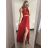 Šaty elegantní společenské na ramínka dámské (S/M ONE SIZE) ITALSKÁ MÓDA IM321609
