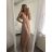 Šaty elegantní společenské na ramínka dámské (S/M ONE SIZE) ITALSKÁ MÓDA IM321609