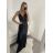 Šaty elegantní společenské dlouhé na ramínka dámské (XS/S/M/L ONE SIZE) ITALSKÁ MÓDA IM322ELEGAN