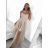 Šaty tilové elegantní bez rukávů dámské (S/M ONE SIZE) ITALSKÁ MÓDA IMM22Q52235A/UL S/M starorůžová