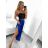 Kalhoty harémky letní dlouhé dámské (S/M ONE SIZE) ITALSKÁ MÓDA IMM239535UN/DU S/M modrá