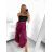 Kalhoty harémky letní dlouhé dámské (S/M ONE SIZE) ITALSKÁ MÓDA IMM239535UN/DU S/M modrá