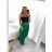 Kalhoty harémky letní dlouhé dámské (S/M ONE SIZE) ITALSKÁ MÓDA IMM239535UN/DU S/M modrá