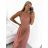 Šaty společenské dlouhé bez rukávu dámské (S/M ONE SIZE) ITALSKÁ MÓDA IM3236286/DU