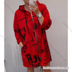 Cardigan mikina bavlněný dlouhý rukáv dámský nadrozměr oversize(uni xl/2xl) ITALSKÁ MÓDA IMB21RIONA/DR