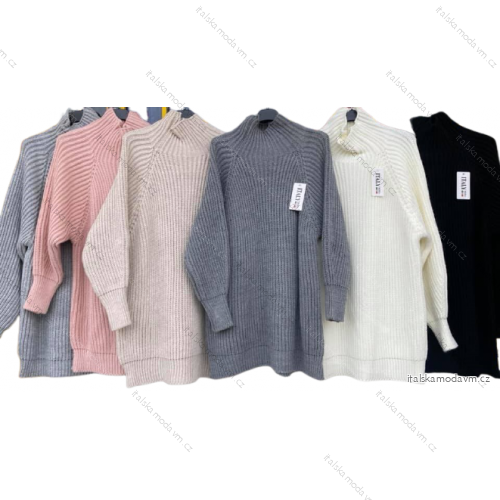 Knitted sweater thin turtleneck long sleeve women (L / XL ONE SIZE