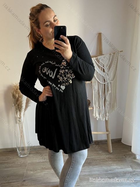 Tunika 3/4 dlhý rukáv dámska nadrozmer (3XL/4XL ONE SIZE) TALIANSKA MÓDA IMWQ233050