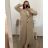 Kabát flaušový dlouhý rukáv dámský nadrozměr (3XL/4XL ONE SIZE) ITALSKÁ MÓDA IMWQ23BELLA/DR 3XL/4XL béžová