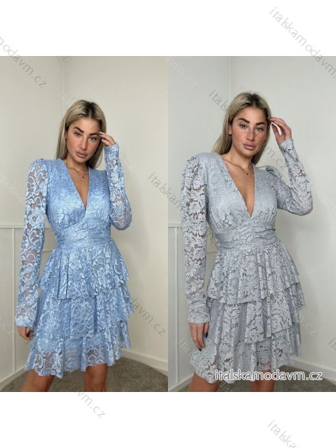 Šaty krajkové boho dlouhý rukáv dámské (S/M ONE SIZE) ITALSKÁ MÓDA IMPBB23B23317