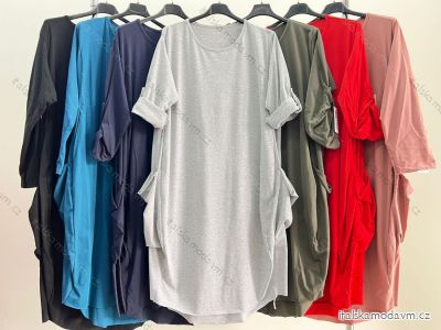 Šaty oversize dlouhý rukáv dámske nadrozmer (3XL/4XL/5XL ONE SIZE) TALIANSKA MÓDA IM4235688