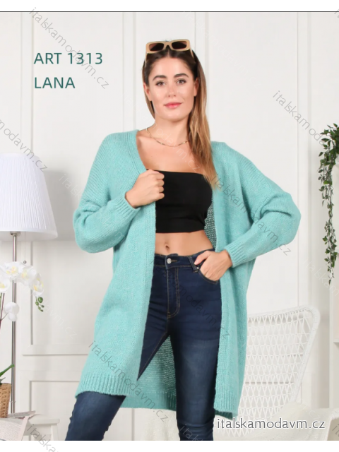 Cardigan pletený dlouhý rukáv dámská (S/M ONE SIZE) ITALSKÁ MÓDA IMPSH231313