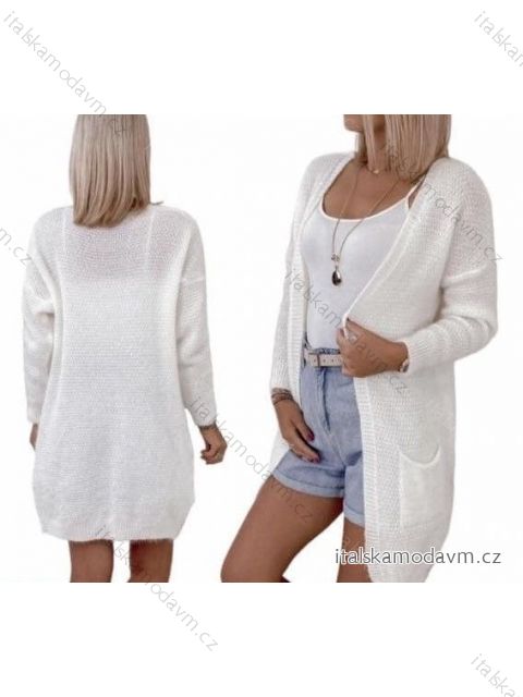 Cardigan dlouhý rukáv dámský (S/M ONE SIZE) ITALSKÁ MÓDA IMWKK233153