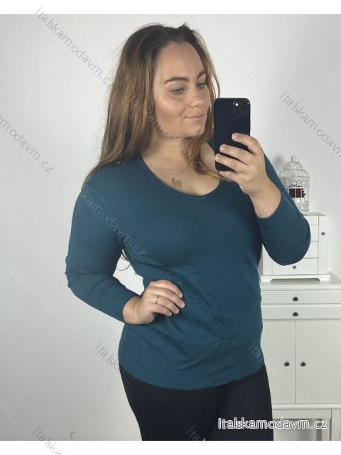 Svetr oversize dlouhý rukáv dámský nadrozměr (XL/2XL ONE SIZE) ITALSKá MODA IM723KRISTY