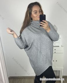 Svetr prodloužený s rolákem dlouhý rukáv dámský (4XL/5XL ONE SIZE) ITALSKÁ MÓDA IMS23RIMINI