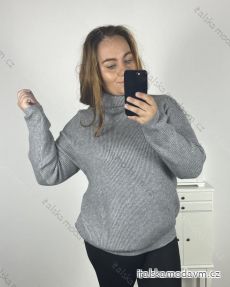 Svetr s rolákem dlouhý rukáv dámský (3XL/4XL ONE SIZE) ITALSKÁ MÓDA IM423ROMANA