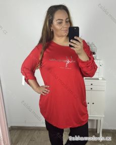 Tunika  dlouhý rukáv dámská nadrozměr (3XL/4XL/5XL ONE SIZE) ITALSKá MóDA IM423550/DR