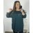 Tunika  dlouhý rukáv dámská nadrozměr (3XL/4XL/5XL ONE SIZE) ITALSKá MóDA IM423550/DR 4XL/5XL červená