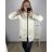 Bunda  s kapucí dámská nadrozměr (XL/2XL ONE SIZE) ITALSKÁ MÓDA IM423LOVES/DU XL/2XL smaragdová