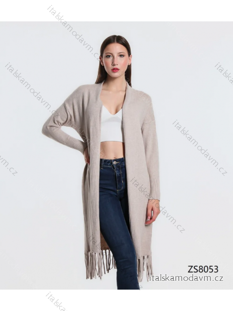 Cardigan úpletový dlhý rukáv dámsky (S/M ONE SIZE) TALIANSKA MÓDA IMPDY23ZS8053