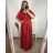 Šaty dlouhé elegantní společenské krátký rukáv dámské nadrozměr (2XL/3XL ONE SIZE) ITALSKá MóDA IM423ISABELA