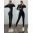 Overal dlouhý na zip dlouhý rukáv dámský (S/M ONE SIZE) ITALSKÁ MÓDA IMM23M30452