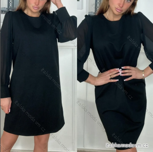 Šaty elegantní dlouhý rukáv dámské (S/M ONE SIZE) ITALSKÁ MÓDA IMPBB23F12923