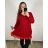 Šaty elegantní třpytivé dlouhý rukáv dámské nadorzměr (2XL/3XL ONE SIZE) ITALSKá MóDA IMC23AMELIA/DUR 2XL/3XL Černá