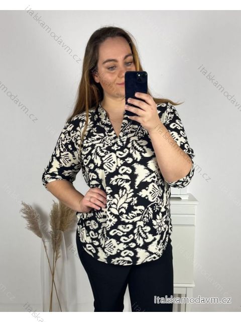 Tunika dlhý rukáv dámske (2XL/3XL ONE SIZE) TALIANSKA MóDA IM323KESY-7/DU