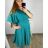 Šaty společenské elegantní šifonové krátký rukáv dámské nadrozměr (XL/2XL/3XL ONE SIZE) ITALSKÁ MÓDA IMM2380735/DUR Barva   královská modrá Velikost   XL/2XL