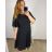 Šaty společenské elegantní šifonové krátký rukáv dámské nadrozměr (XL/2XL/3XL ONE SIZE) ITALSKÁ MÓDA IMM2380735/DUR Barva   královská modrá Velikost   XL/2XL