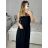 Šaty dlouhé společenské na ramínka dámské (S/M ONE SIZE) ITALSKá MóDA IMHMS23035
