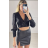 Top croptop třpytivý s flitry dlouhý rukáv dámský (S/M ONE SIZE) ITALSKÁ MÓDA IMPBB22O5200/DUR Černá S/M