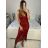Šaty dlouhé společenské flitrové na ramínka dámské (S/M ONE SIZE) ITALSKá MODA IM323140/DU S/M stříbrná