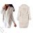 Cardigan pletený dlouhý rukáv dámský (M/L ONE SIZE) ITALSKÁ MÓDA IMD23559/DUR -   smetanová,   M/L