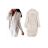 Cardigan pletený dlouhý rukáv dámský (M/L ONE SIZE) ITALSKÁ MÓDA IMD23559/DUR -   smetanová,   M/L