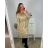 Šaty společenské flitrové dlouhý rukáv dámské nadrozměr  (3XL/4XL ONE SIZE) ITALSKÁ MÓDA IMWQ23170/DUR Černá 3XL/4XL