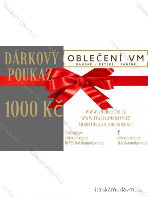 Dárkový poukaz v hodnotě 1000,- Kč