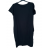 Šaty klasik letní krátký rukáv dámské (L/XL ONE SIZE) ITALSKá MóDA IMB22BASIC/DUR černá