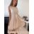 Šaty elegantní letní bez rukávu dámské (S/M/L ONE SIZE) ITALSKÁ MÓDA IMHMS23NELA