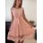 Šaty elegantní letní bez rukávu dámské (S/M/L ONE SIZE) ITALSKÁ MÓDA IMHMS23NELA