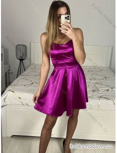 Šaty elegantné spoločenské na ramienka dámske (S/M ONE SIZE) TALIANSKA MóDA IM322461/UL