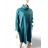 Šaty teplé dlouhý rukáv dámské nadrozměr (XL/2XL ONE SIZE) ITALSKá MóDA IMC23SMILE/DR XL/2XL smaragdová