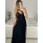 Šaty dlouhé elegantní s flitry na ramínka dámské (S/M ONE SIZE) ITALSKÁ MÓDA IMPMD2329979C