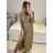 Šaty elegantní třpytivé dlouhý rukáv dámské (S/M ONE SIZE) ITALSKá MóDA IMM23M6398