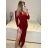 Šaty elegantní třpytivé dlouhý rukáv dámské (S/M ONE SIZE) ITALSKá MóDA IMM23M6398