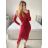 Šaty elegantní flitrové dlouhý rukáv dámské (S/M ONE SIZE) ITALSKá MóDA IMM23M30557