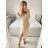 Šaty elegantní flitrové dlouhý rukáv dámské (S/M ONE SIZE) ITALSKá MóDA IMM23M30557/DU S/M červená