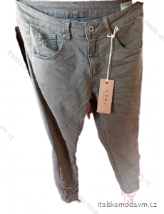 Kalhoty rifle jeans dlouhé dámské (S-M-L-XL) ITALSKÁ MÓDA IMP23007